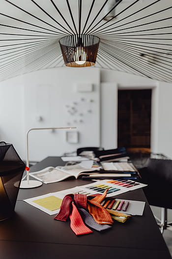 moderno, interior, lugar de trabajo de diseñador, muebles, blanco, oficina, espacio de trabajo, lugar de trabajo, mesa, contemporáneo, trabajo