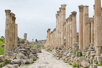 Jordán, jerash, gerasa, zřícenina, starověk, pilíř, archeologie, architektura, chrám, dekapolis, římský