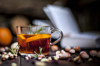 drink, hot, tea, cup, glass, table, aromatic, wood, desktop, herb, breakfast