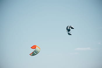 surfing kites, high, sky, Adventure, Colorful, Flying, Kite, Ocean, Speed, Sport, Trick