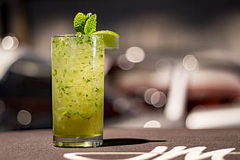 drink, cocktail, mojito, alcohol, refreshment, party, glass, bar, alcoholic, lime, tropical