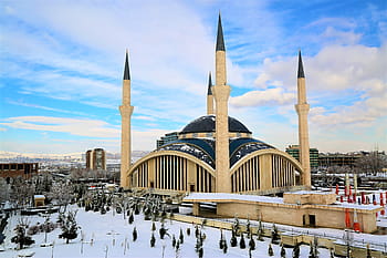 cami, architecture, islam, minaret, muslim, religion, travel, building, city, ankara, turkey