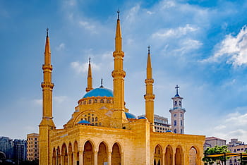 mešita, al amin, islám, muslimský, náboženství, náměstí mučedníků, Beirut, Libanon