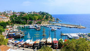antalya, hrad, datum, krocan, jachta, přístav, cestovat, cestovní ruch, námořní, Dovolená, modrý
