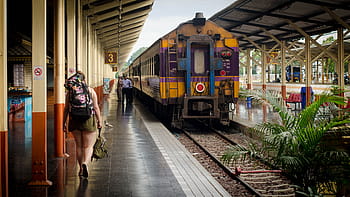 chiang, mai, tren, istasyon, seyahat, taşımacılık, taşıma, lokomotif, yolcu, vektör, Demiryolu