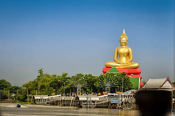 socha Buddhy, pláž, Buddha, náboženství, buddhismus, Pozadí, rozjímání, asijský, kultura, Asie, socha