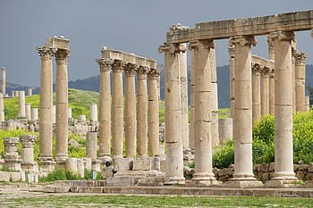 Jordán, jerash, gerasa, zřícenina, starověk, pilíř, archeologie, architektura, chrám, dekapolis, římský