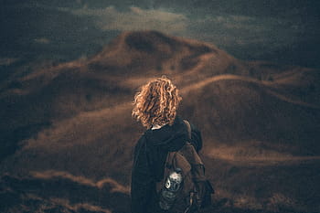 Menschen, zurück, Reise, Berg, Hochland, Landschaft, klettern, Wandern, Abenteuer, draussen
