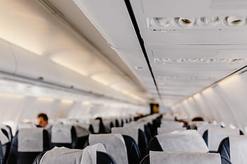 interior, avión de pasajeros, viaje, asiento, avión, vuelo, cabina, transporte, volar