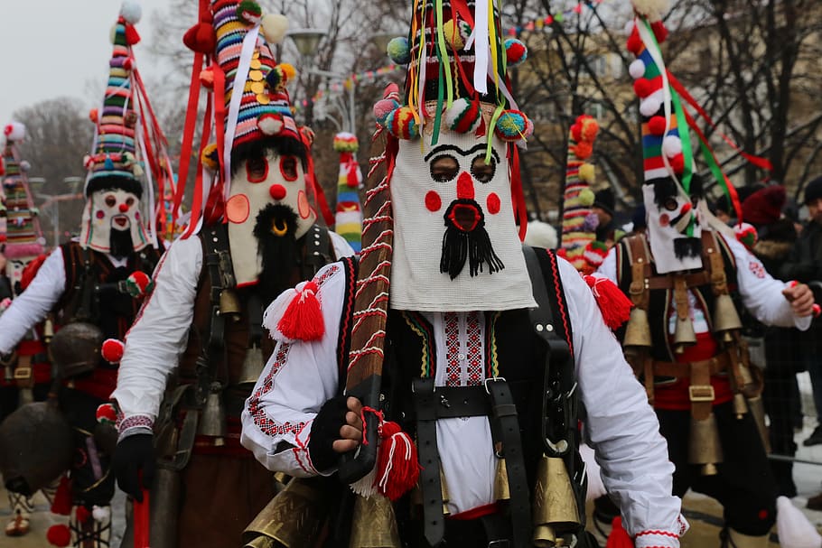 bulgaria, costume, festival, games, kukeri, masquerade, traditional, indigenous, carnival, folklore, lifestyle