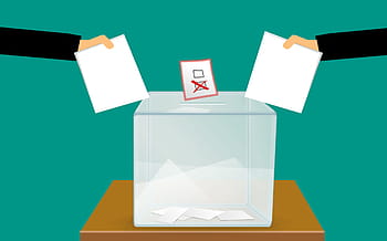 votes, cast, ballot box, election day, day., illustration., vote, voting, voting ballot, box, paper