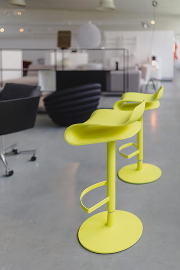alto, amarillo, taburete de bar, -, moderno, silla de bar de diseño, muebles, silla, contemporáneo, lujo, taburete
