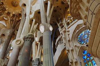 -, Katedral, dirancang, barcelona, ​​Spanyol, agama, arsitektur, kota, Eropa, gereja, Spanyol