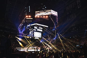 concierto de música, arena, completo, audiencia, artista, desenfoque, celebración, multitud, danza, entretenimiento, evento