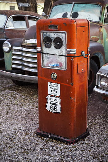route66, gas pump, retro