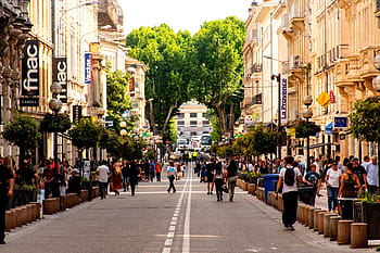 avignon, city, crowded street, scene, life, busy, happening, trendy, tourist attraction, destination, explore