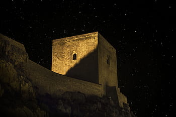 věž, pevnost, hrad, středověký, architektura, historický, opevnění, temný, starý