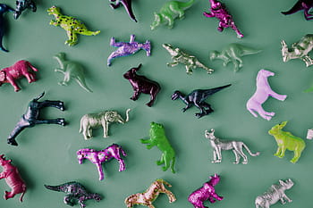 zvířat, Pozadí, dětství, sbírka, barvitý, dinosaurus, slon, vyhynulý, hroch, kůň, džungle