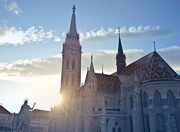 matthias církev budapešť, během dne, zataženo, Pozadí, Jasný, katedrála, kostel, kupole, Evropa, slavný, historický