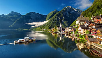 hallstatt, austria, bergsee, lake, alpine, summer, tourism, vacations, upper austria, village, mountain