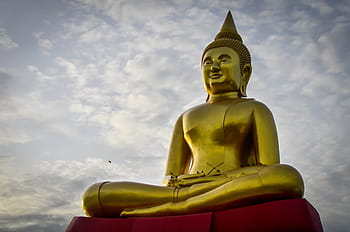 socha Buddhy, nebe, buddhismus, Buddha, socha, náboženství, Asie, asijský, buddhista, kultura, cestovat