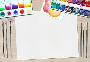 art, paint, water colors, desk, artist, equipment, painting, craft, drawing, paintbrushes, paper