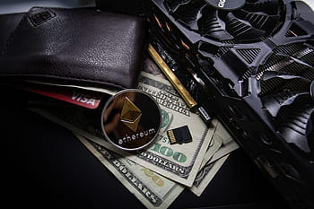 kůže, peněženka, podnikání, karty, vízum, zlato, cryptocurrency, peníze, finance, virtuální, bitcoin