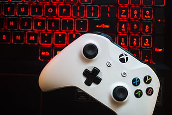 ks, laptop, Černá, ruka, podložka, xbox, technologie, hra, počítač, hrát si, utěšit