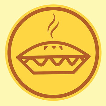 illustrazione, icona della torta di mele, icona., torta di mele, torta, icona, cartello, cibo, design, gustoso, mangiare