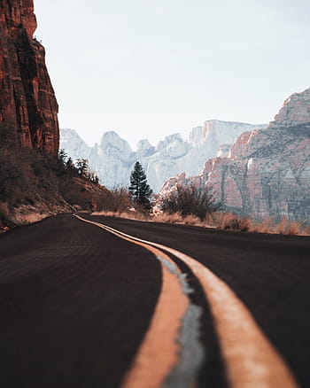 formosa, autostrada del canyon, giorno, cime di arenaria, sfondo, avventura, Arizona, canyon, deserto, guidare, guida