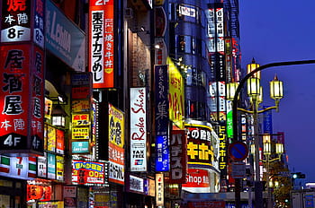 japan, lights, neon, tokyo, shinjuku, urban, city