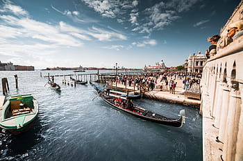 Venesia gondola, arsitektur, kapal, kanal, kanal grande, eropa, gondola, bersejarah, rumah, italia, tua