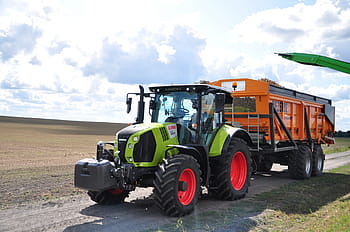 Traktor, Landwirtschaft, der Anbau von, Dorf, Farmer, Traktoren, Anhänger, Kartoffeln