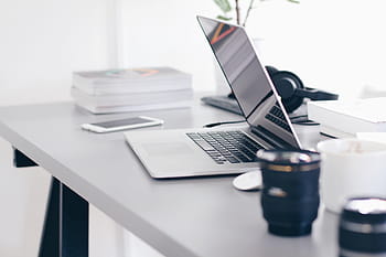 laptop, stůl, technologie, kancelář, lavice, pracovního prostoru, pracoviště, počítač, notebook, klávesnice, moderní