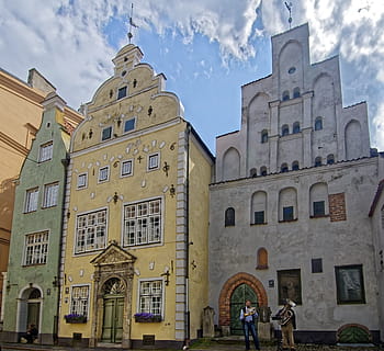 Lotyšsko, riga, soubor budov tří bratrů, historické centrum, architektura, historicky, státy