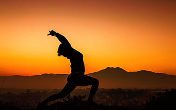 yoga, pose de yoga, meditación, niña, cuerpo, relajación, relajarse, silueta, fitness, deporte, calma
