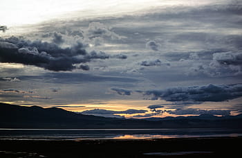 view, sunset clouds, ocean, cloud, horizon, landscape, light, morning, orange, red, scenic