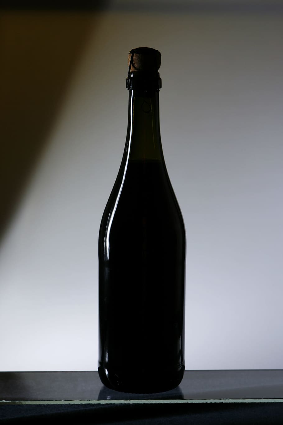 alcohol, bottle, bottles, champagne, drink, effect, light, nobody, objects, shot, studio