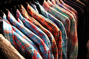 retail, store, clothing, shirt, many, clothes, casual, cotton, colors, t-shirt, hang