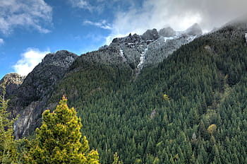 hora, vysočina, mrak, modrý, nebe, summitu, hřbet, krajina, Příroda, údolí, kopec
